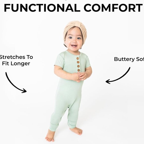 Posh‎ Peanut Baby Rompers Pajamas with Snap Closure 3-6months - Picture 1 of 7